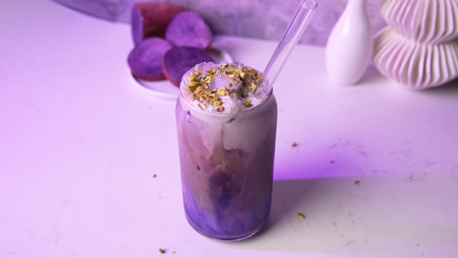 Iced Ube Latte Recipe