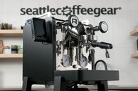 Black Rocket R58 Tune espresso machine with angled PID display in SCG showroom
