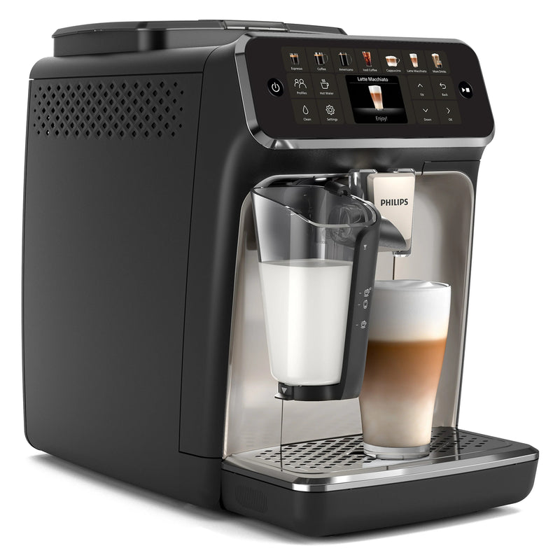 Refurbished - Philips 4400 LatteGo Automatic Espresso Machine, EP4447/90 - Black Chrome