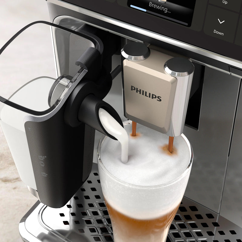 Refurbished - Philips 4400 LatteGo Automatic Espresso Machine, EP4447/90 - Black Chrome