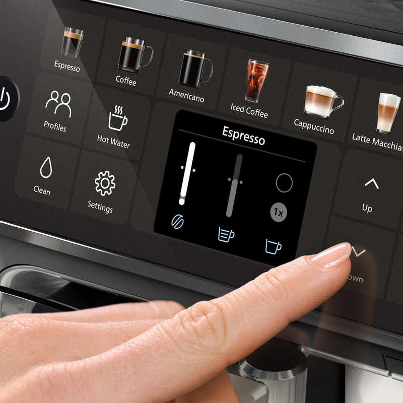 B-Class Refurbished - Philips 4400 LatteGo Automatic Espresso Machine, EP4447/90 - Black Chrome