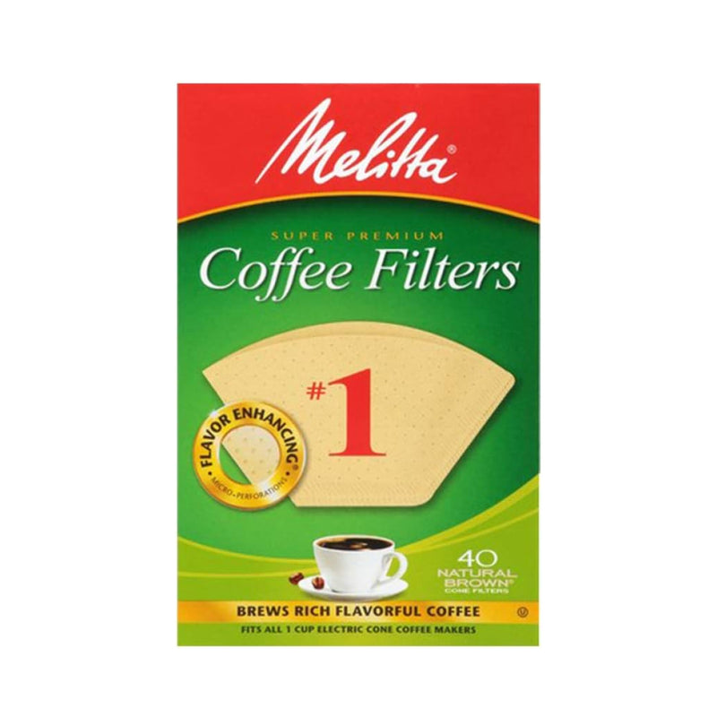 Melitta #1 Cone Natural Coffee Filters - 40 Count